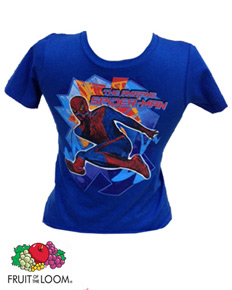 חולצת טי שירט כחול הדפס Spiderman